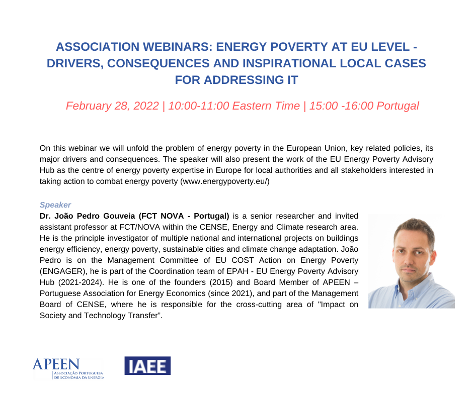 Association webinars: Energy Poverty at EU level